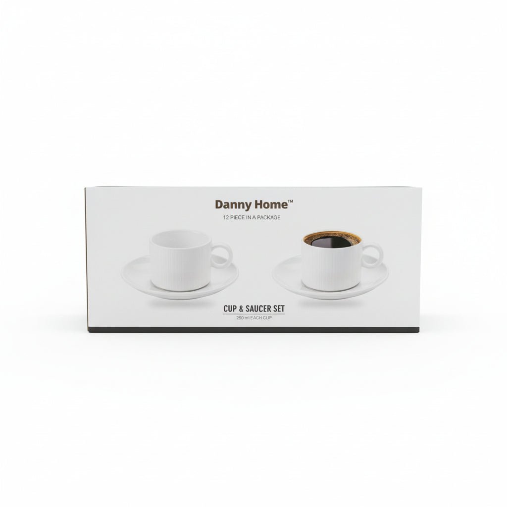Danny Home 12pc Cup And Saucer Set 250ml