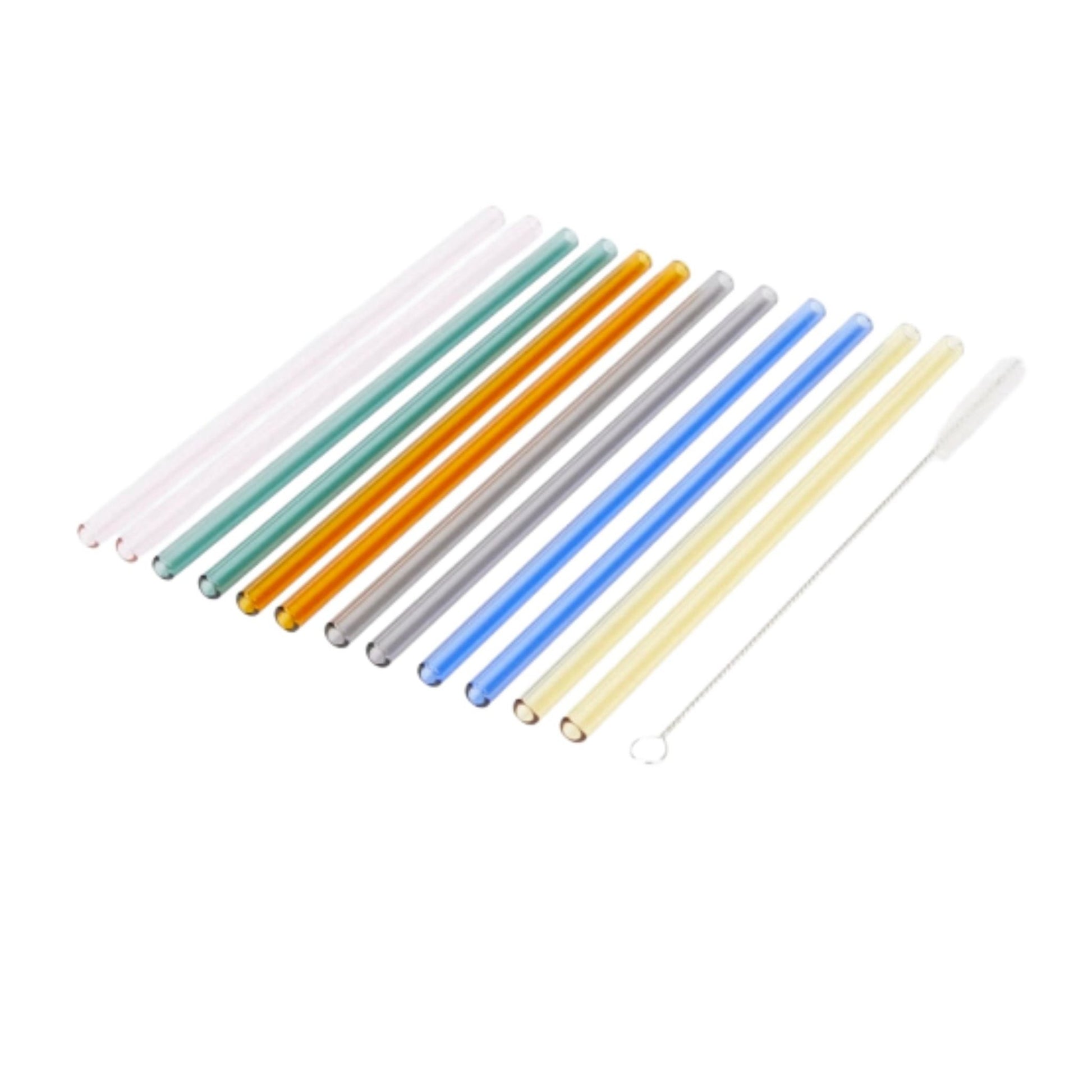Danny Home 13pc Glass Straw With Cleaner