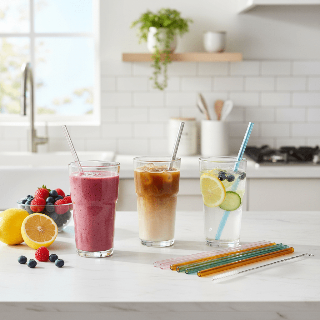 Danny Home 13pc Glass Straw With Cleaner