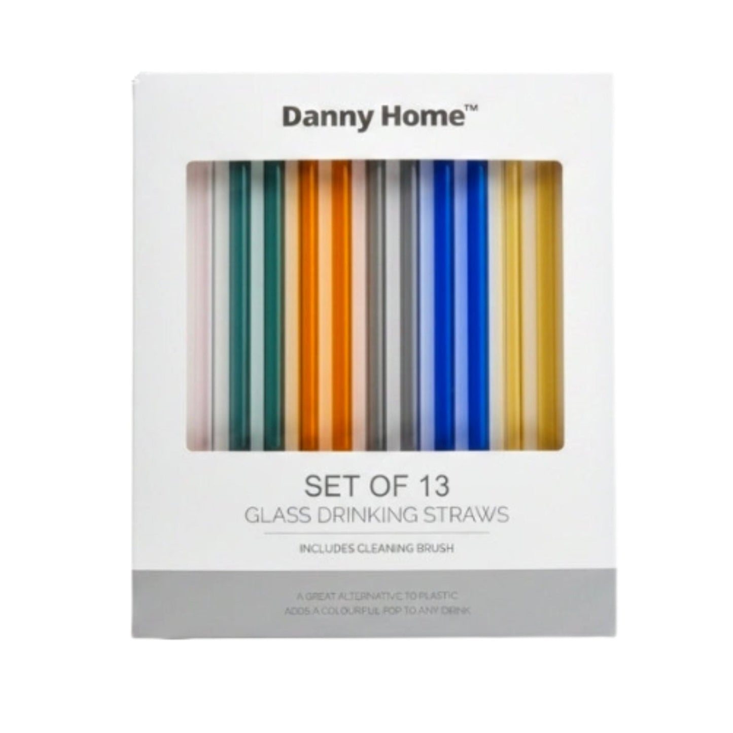 Danny Home 13pc Glass Straw With Cleaner