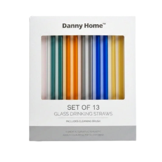 Danny Home 13pc Glass Straw With Cleaner