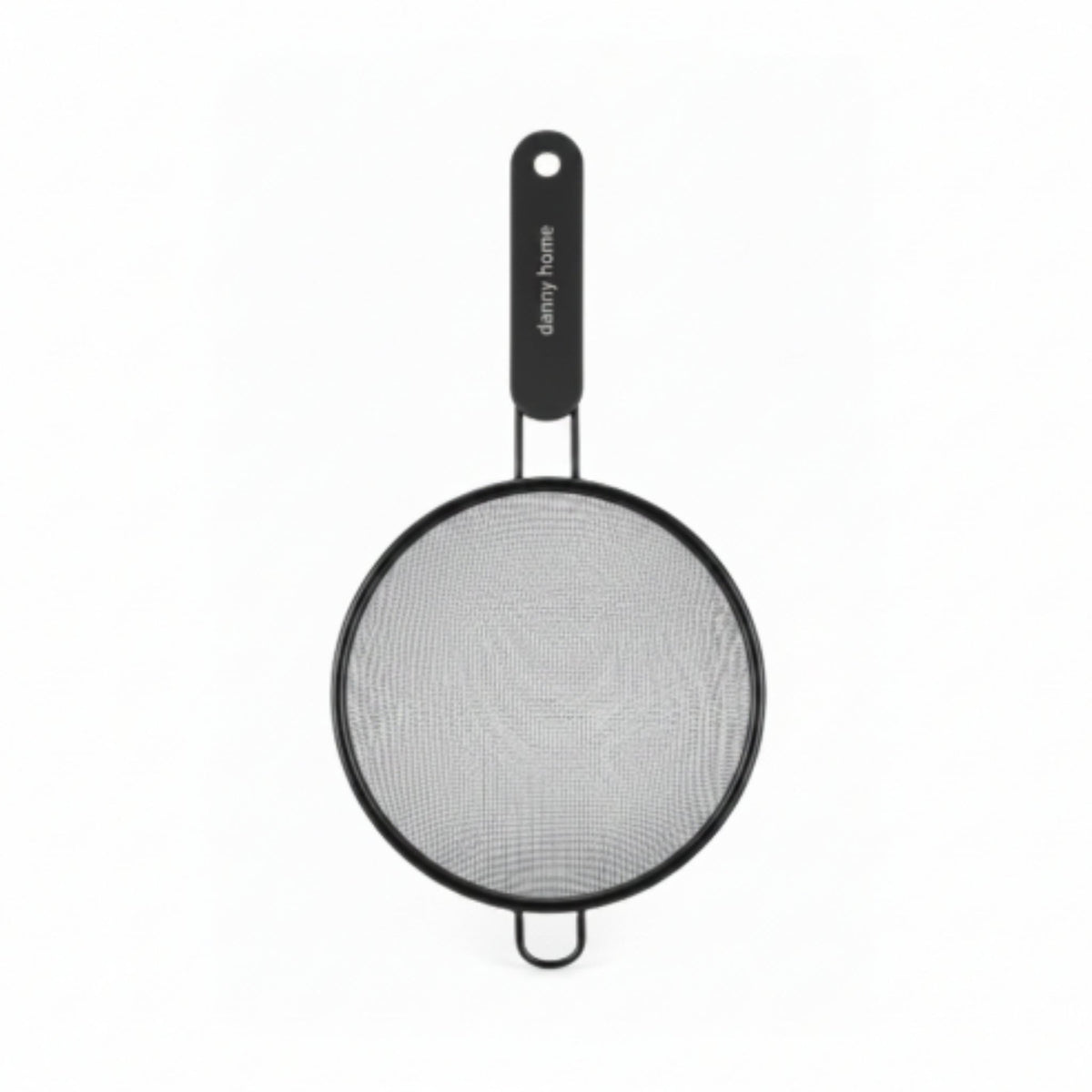 Danny Home 18cm Black Stainless Steel Fine Mesh Sifter | Kitchen Flour Sieve