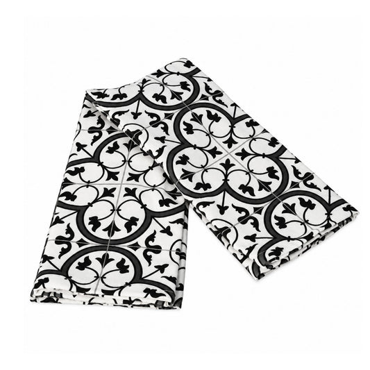 Danny Home 2 Piece Cotton Kitchen Towels-Black Moroccan