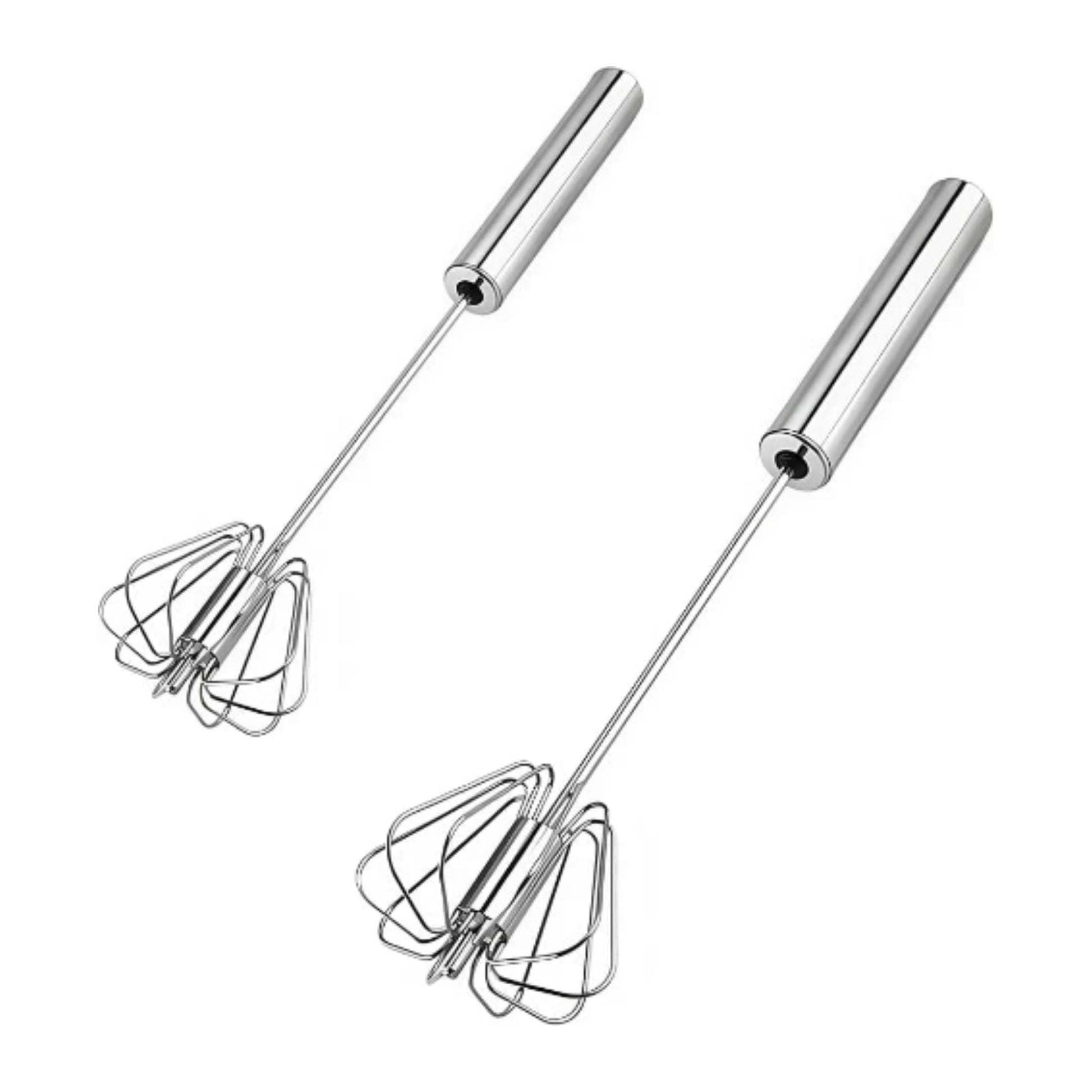 Danny Home 2pc Auto Rotating Whisk Set – Stainless Steel Hand Mixer for Baking, Eggs & Cream