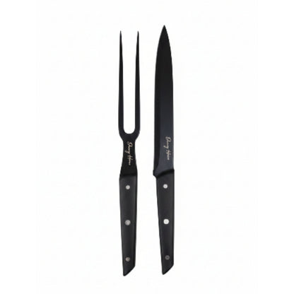 Danny Home 2pc Black Meat Fork And Knife Set