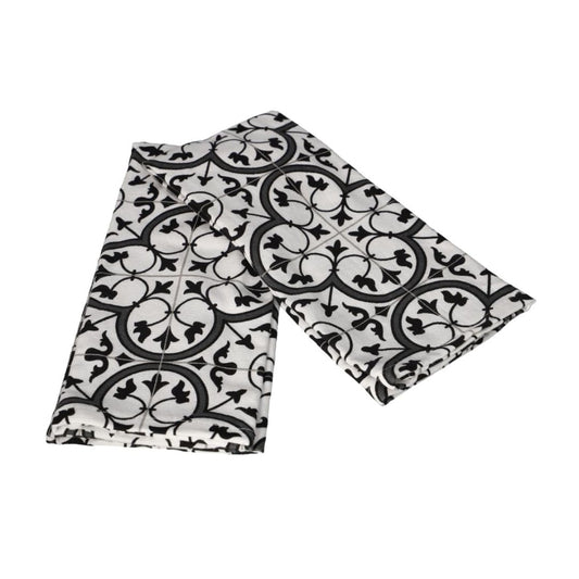 Danny Home 2pc Cotton Kitchen Towels - Black Moroccan