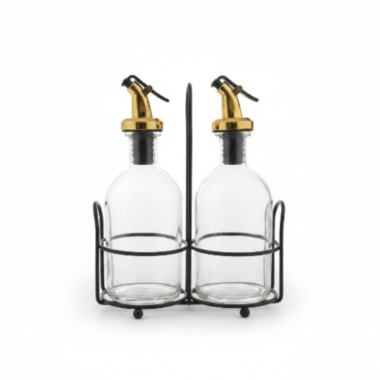 Danny Home 3pc Glass Oil Bottle Set On White Background
