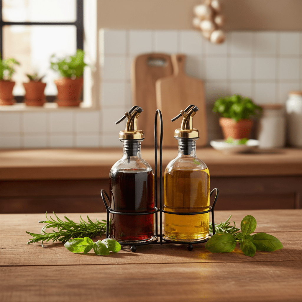 Danny Home 3pc Glass Oil Bottle Set Lifestyle