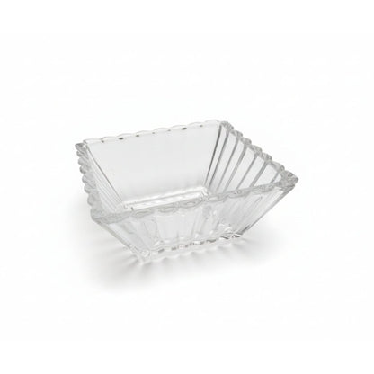 Danny Home 3pc Ribbed Glass Serving Bowl (curved)