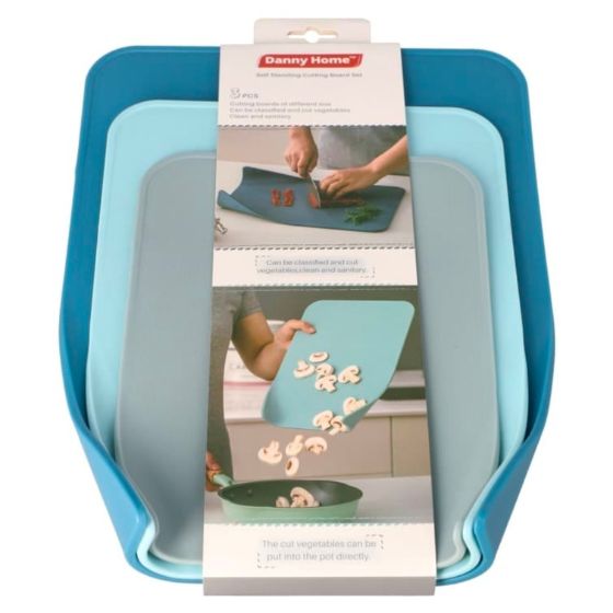 Danny Home 3pc Self Standing Cutting Board Set