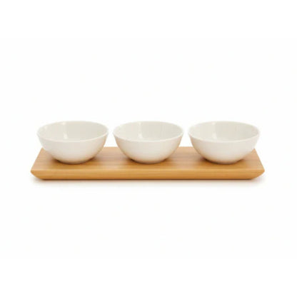 Danny Home 4pc Bamboo Tray And Bowl Set