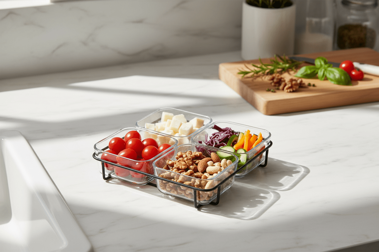 Danny Home 4pc Glass Serving Bowl - Plain