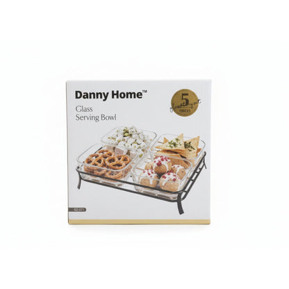 Danny Home 4pc Glass Serving Bowl - Plain