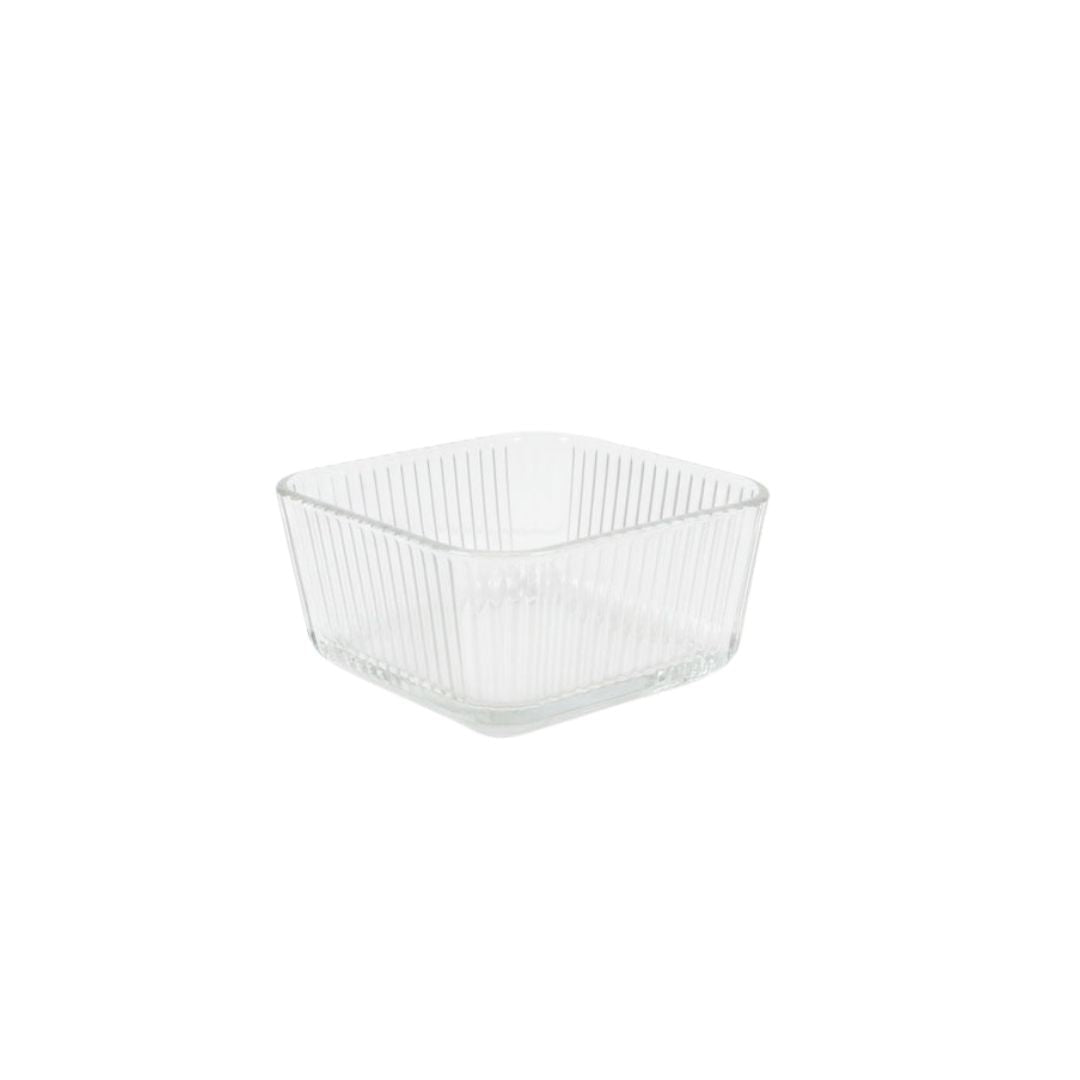 Danny Home 4pc Glass Serving Bowl - Ribbed
