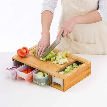 Danny Home 5 in 1 Cutting Board with Container Set