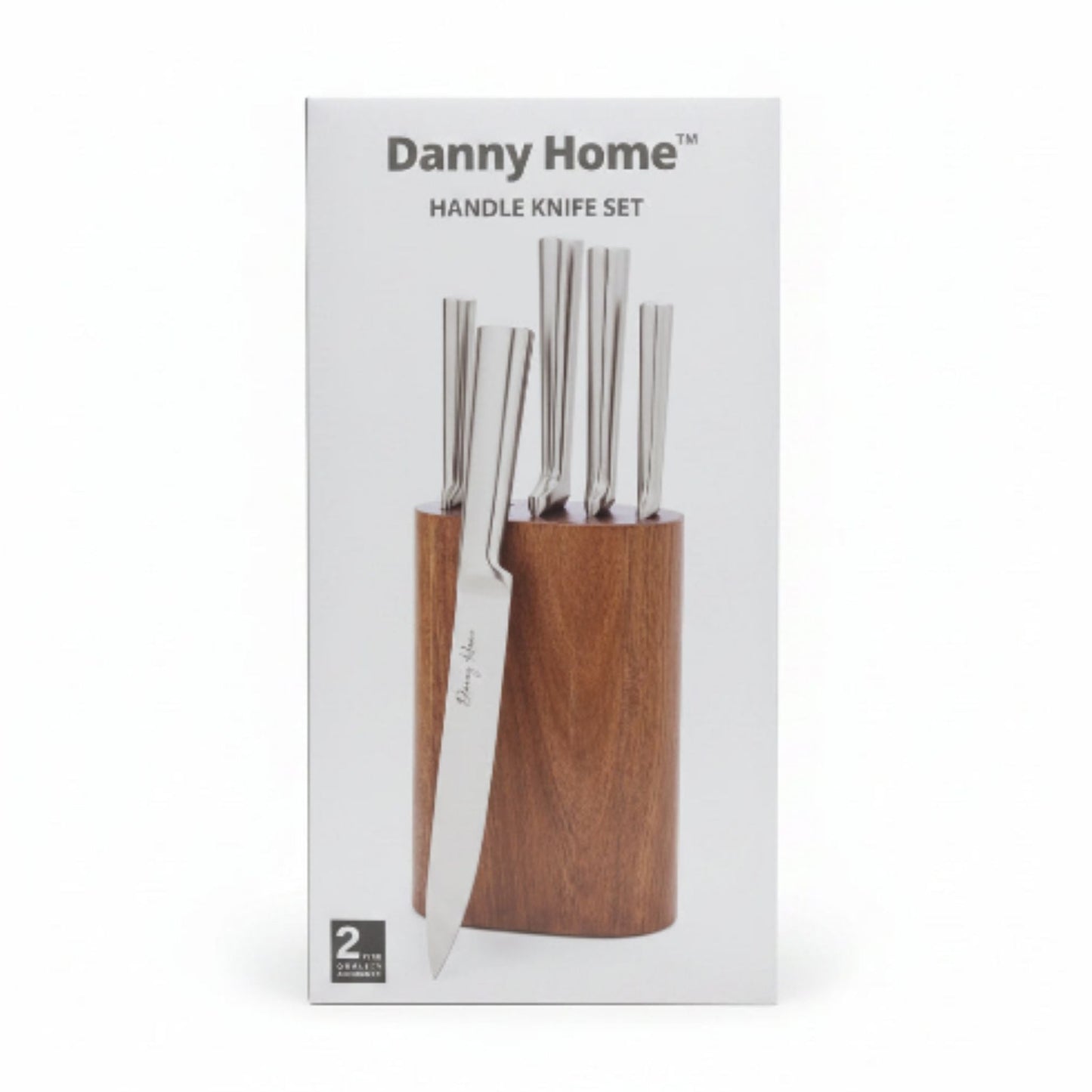 Danny Home 5pc Knife Set With Acacia Wood Block