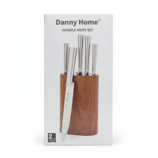 Danny Home 5pc Knife Set With Acacia Wood Block