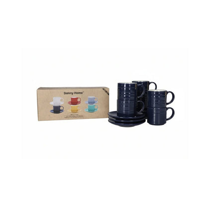 Danny Home 6pc Espresso Cup And Saucer Set