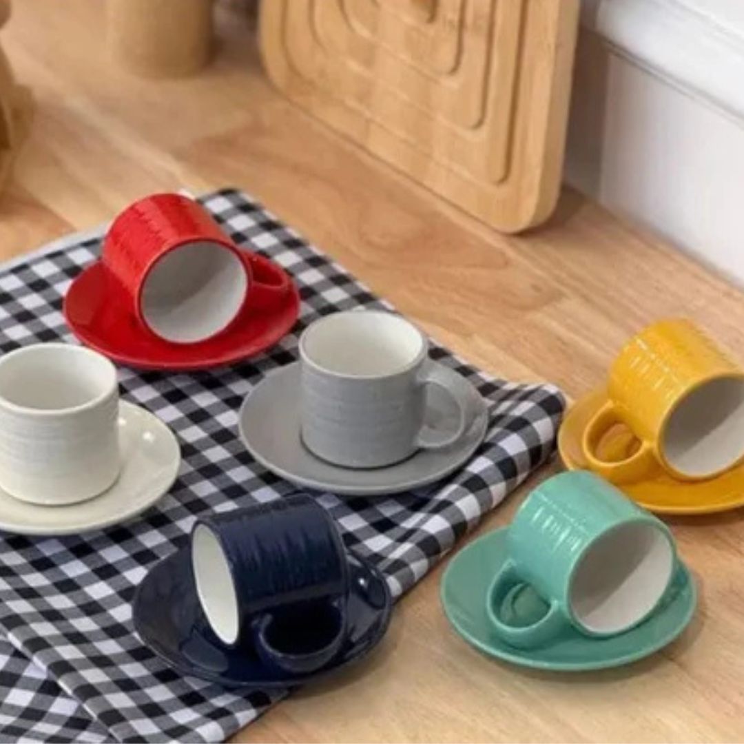 Danny Home 6pc Espresso Cup And Saucer Set