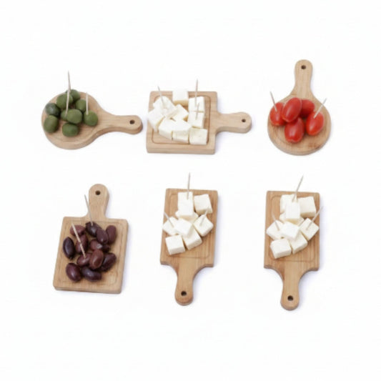 Danny Home 6pc Mini Bamboo Serving Tray