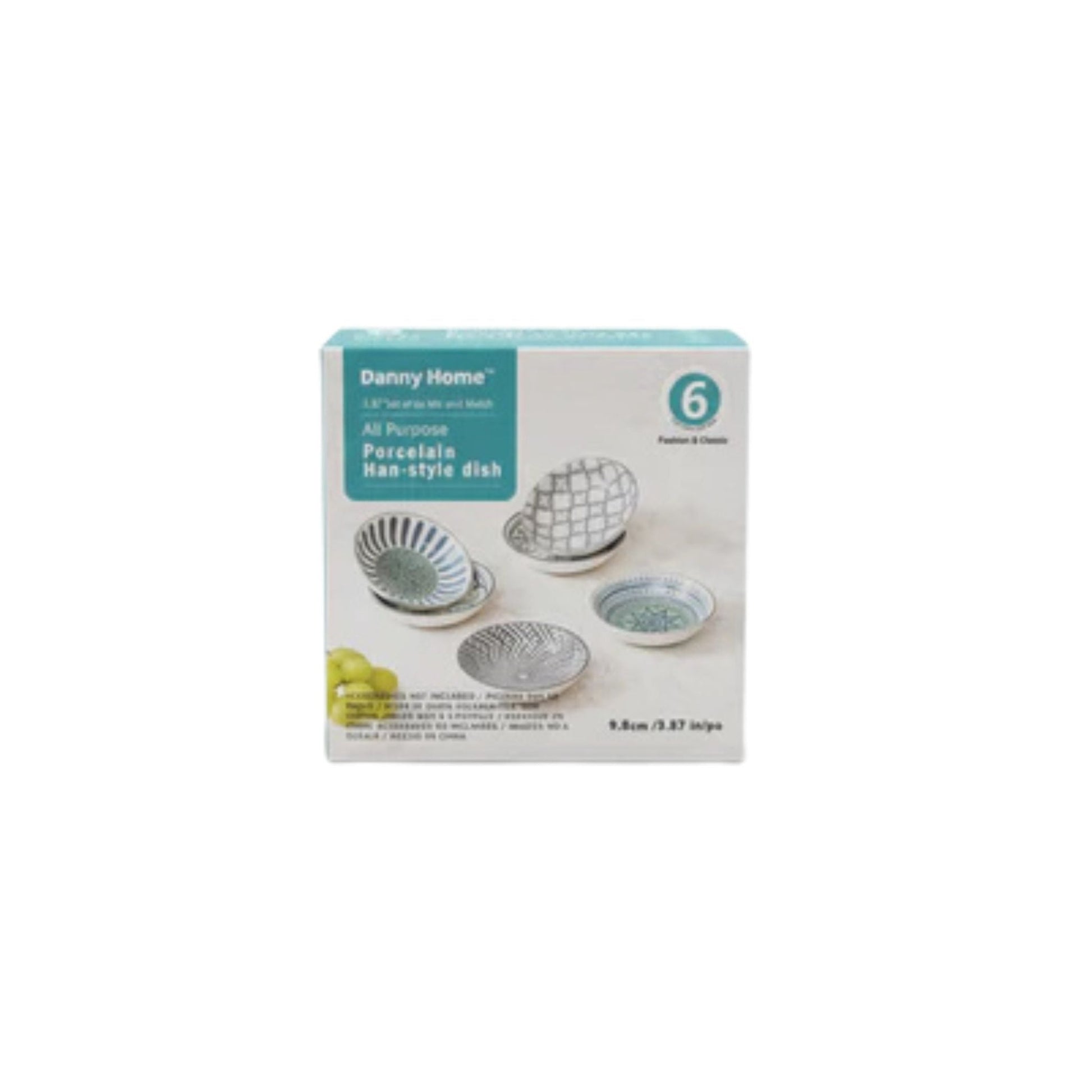 Danny Home 6pc Porcelain Bowls 3.87 Inch