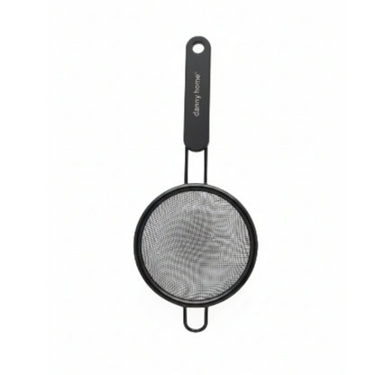 Danny Home 8cm Black Stainless Steel Fine Mesh Sifter | Kitchen Flour Sieve