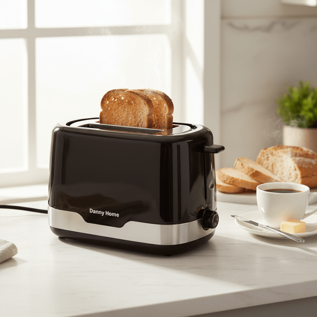 Danny Home Black Two Slice Toaster - Classical