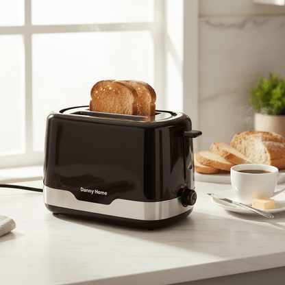 Danny Home Black Two Slice Toaster - Classical