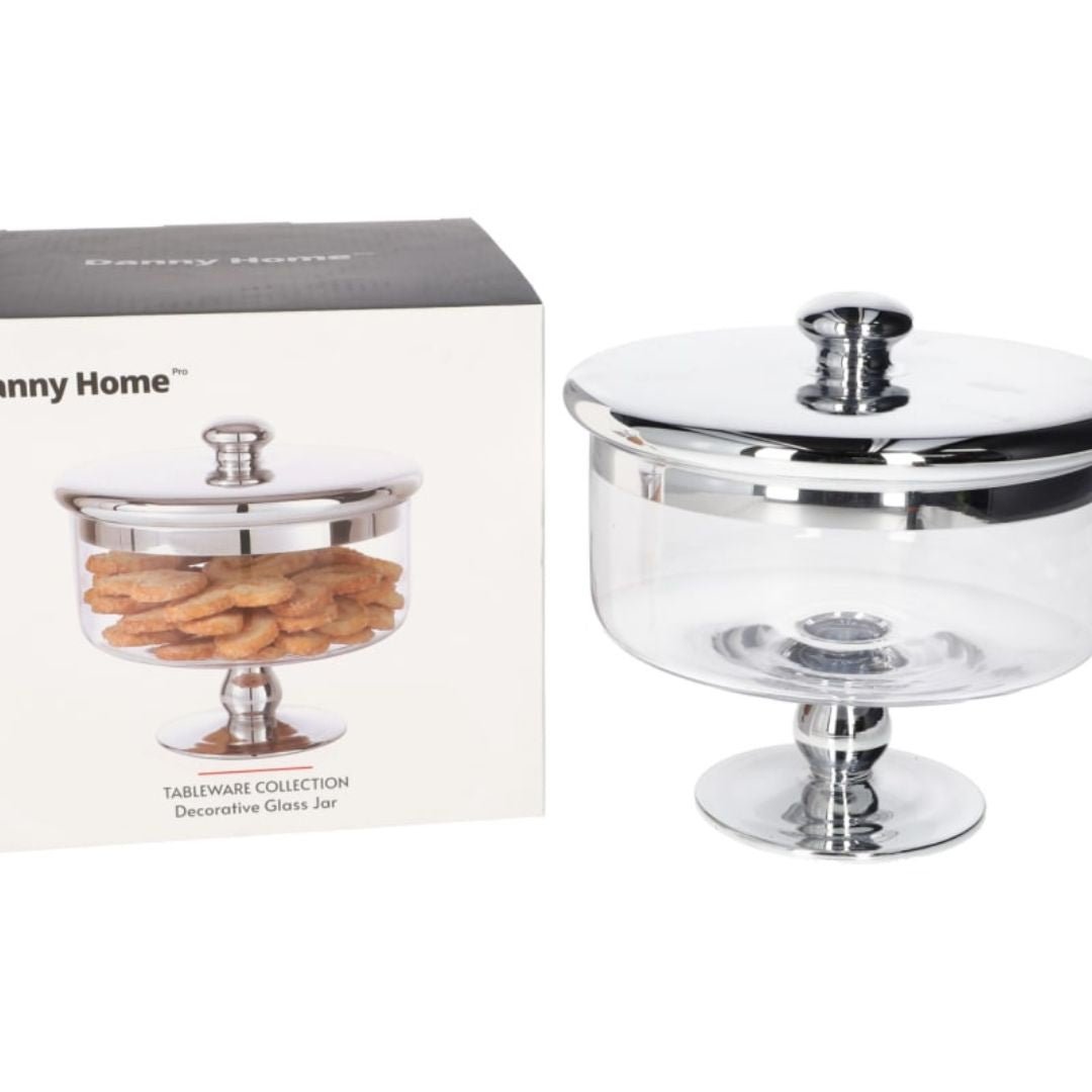 Danny Home Footed Glass Dome With Lid