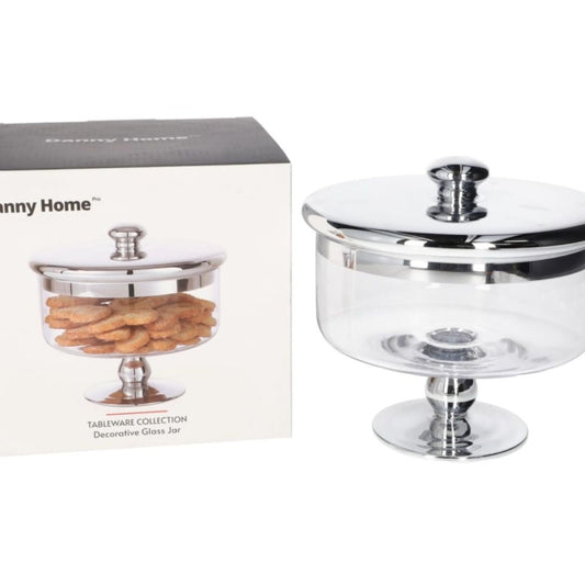 Danny Home Footed Glass Dome With Lid