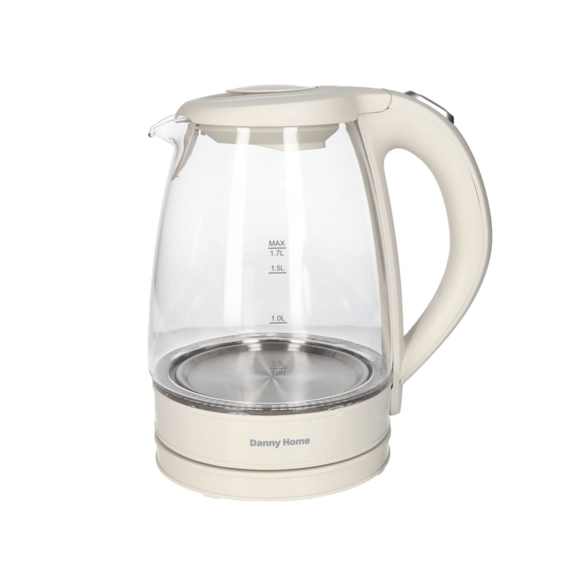 Danny Home Glass Electric Kettle 1.7L - Cream