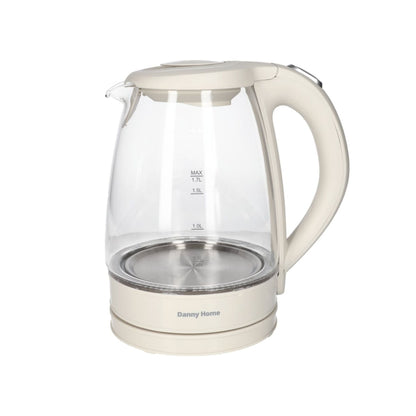 Danny Home Glass Electric Kettle 1.7L - Cream