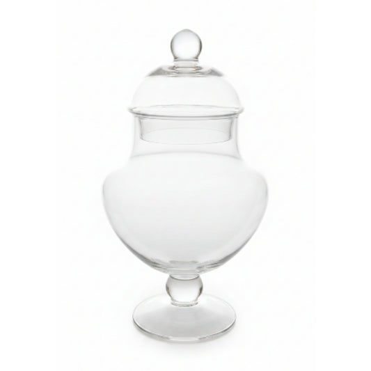 Danny Home Glass Sweet Jar – Clear Candy Storage Container for Sweets, Chocolates, Treats & Kitchen Countertop Display