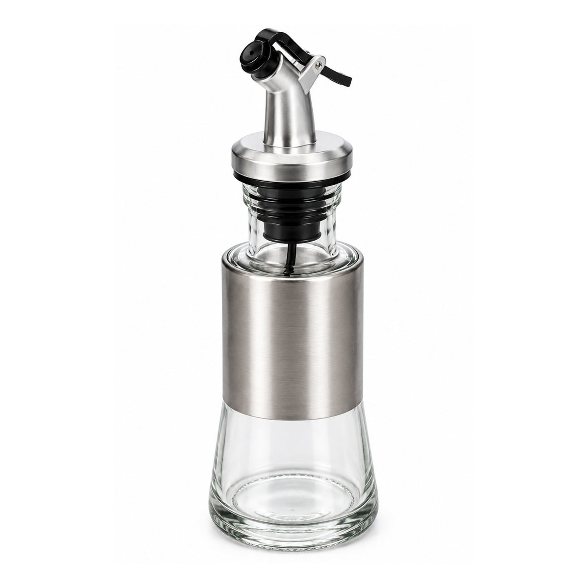 Danny Home Multi-Function Oil & Vinegar Bottle – Easy-Pour Kitchen Dispenser – Clear Glass Design