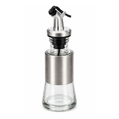 Danny Home Multi-Function Oil & Vinegar Bottle – Easy-Pour Kitchen Dispenser – Clear Glass Design