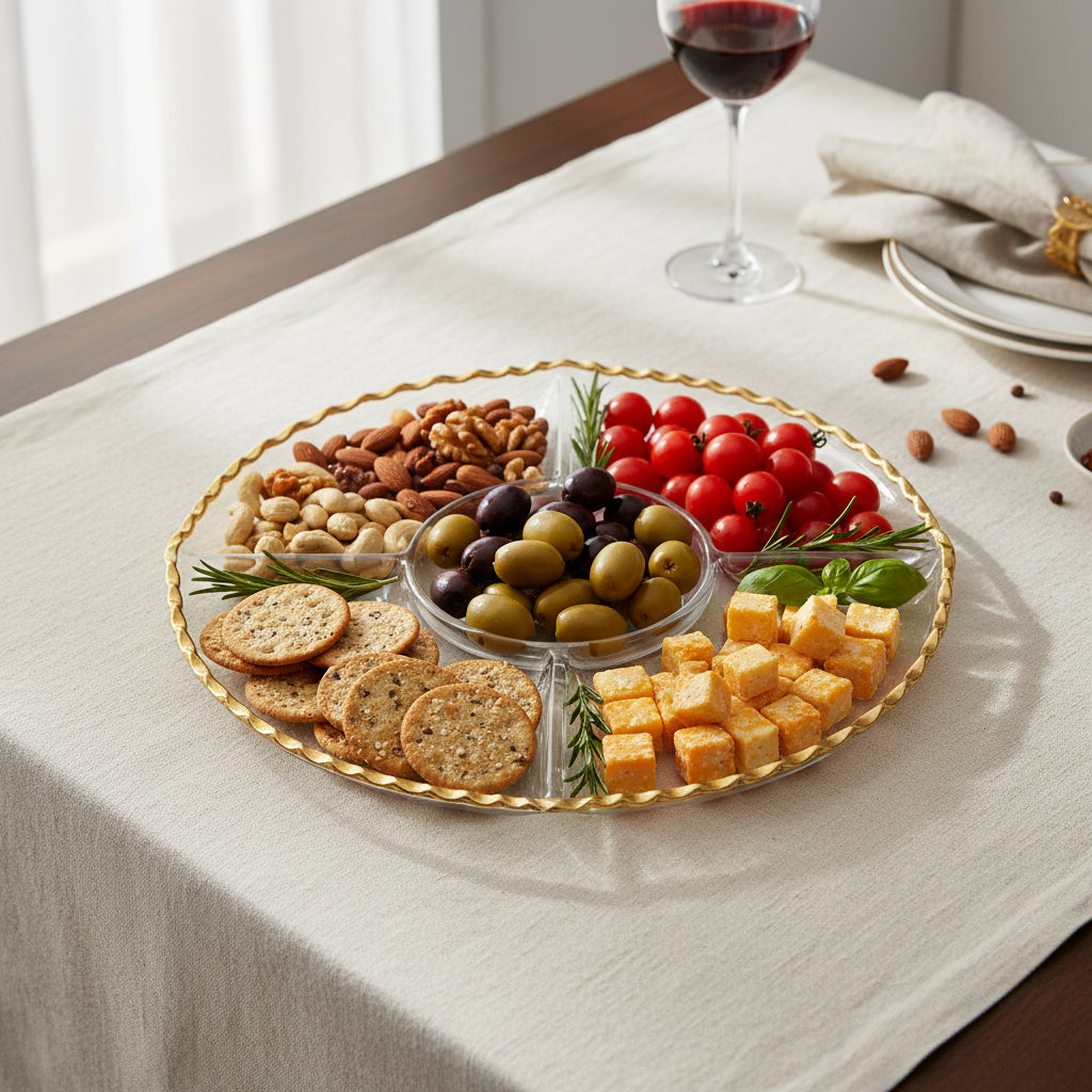 Danny Home Round 5 Division Platter With Gold Rim