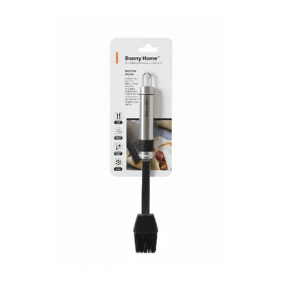 Danny Home Silicone Basting Brush with Stainless Steel Handle - Black