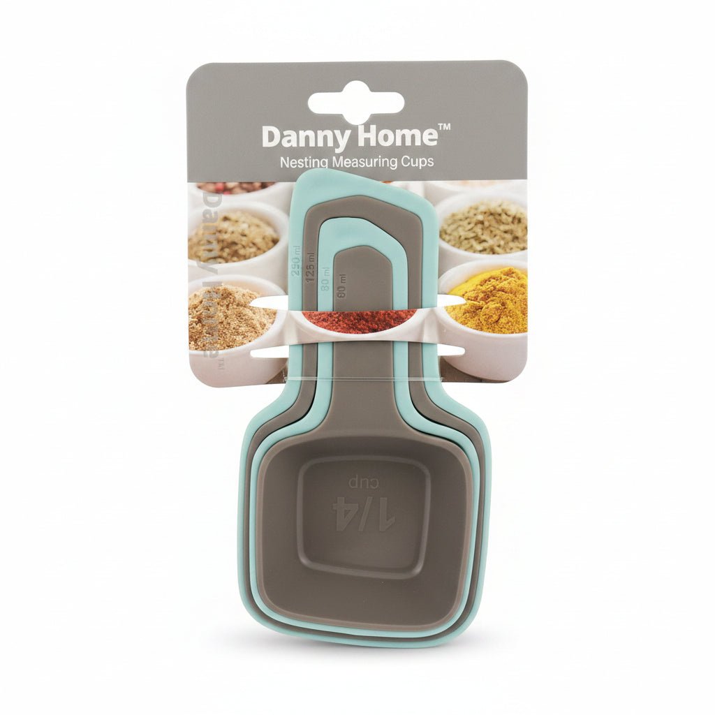Danny Home Square Nesting Measuring Cup Set On White Background