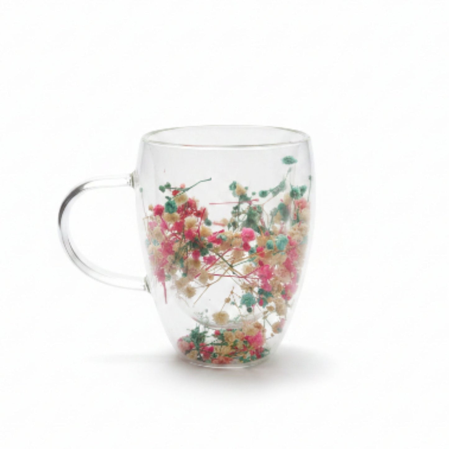 Decorative Double Wall Glass Cup