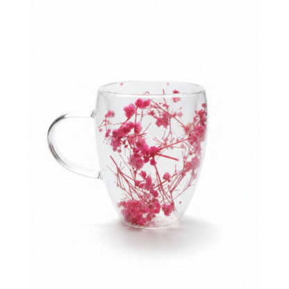 Decorative Double Wall Glass Cup
