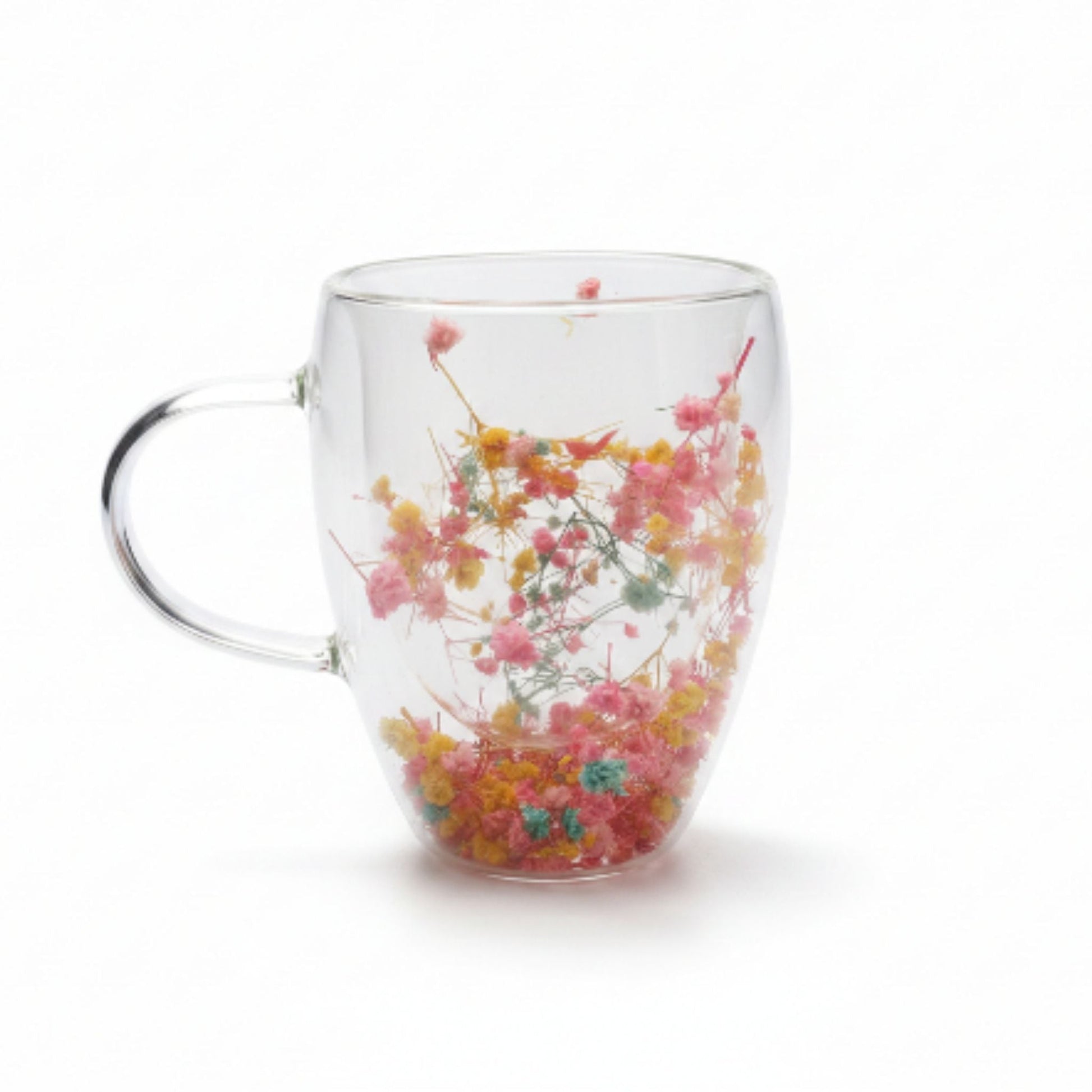 Decorative Double Wall Glass Cup