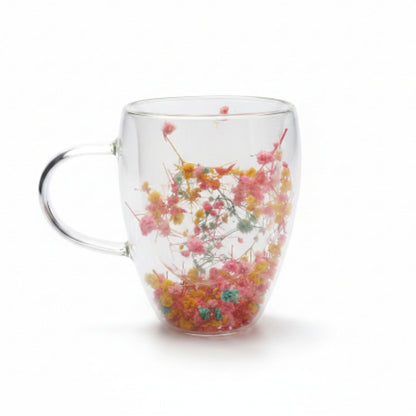 Decorative Double Wall Glass Cup