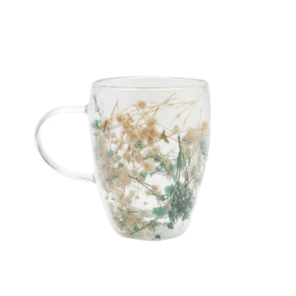 Decorative Double Wall Glass Cup