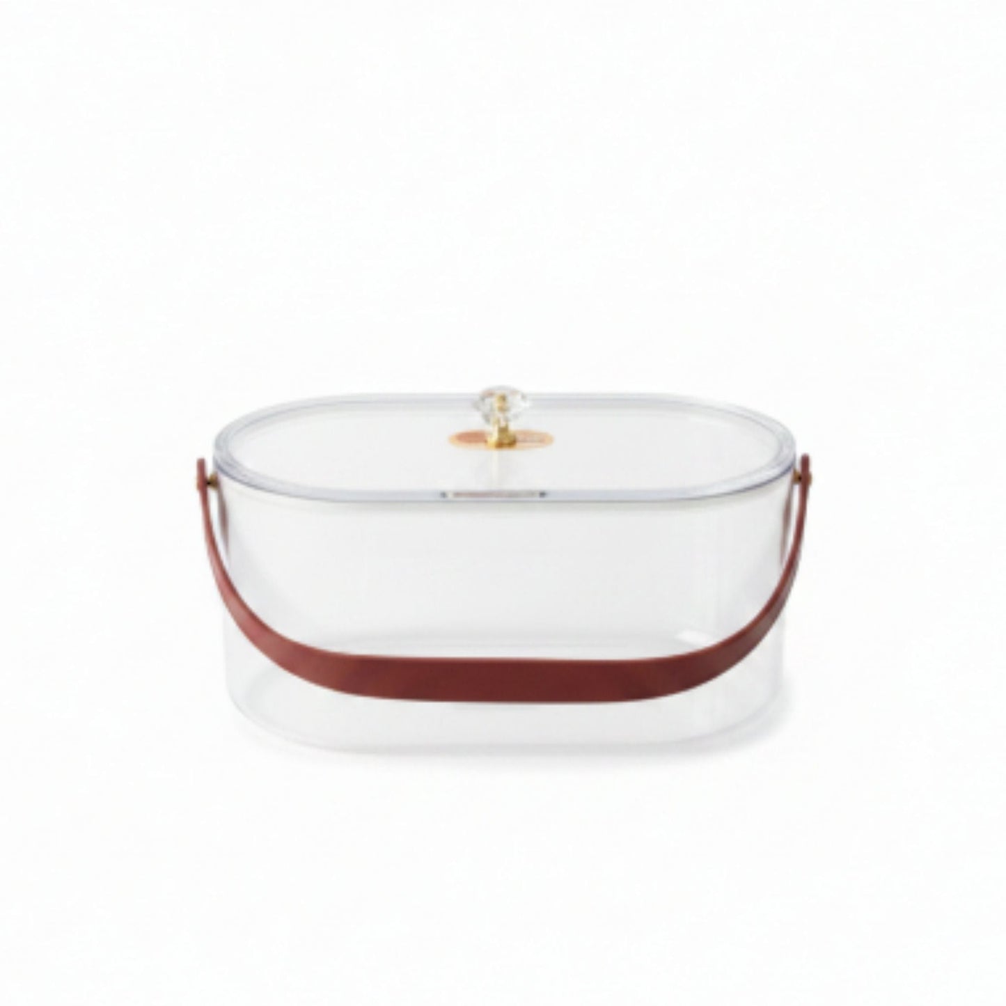 Deep Acrylic Oval Storage With Handle