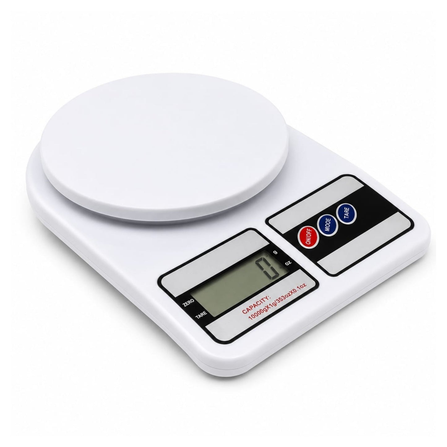 Digital Kitchen Food Scale for Cooking & Baking - White