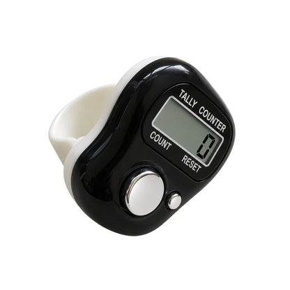 Digital Tasbeeh Counter Ring – Electronic Finger Counter - Black