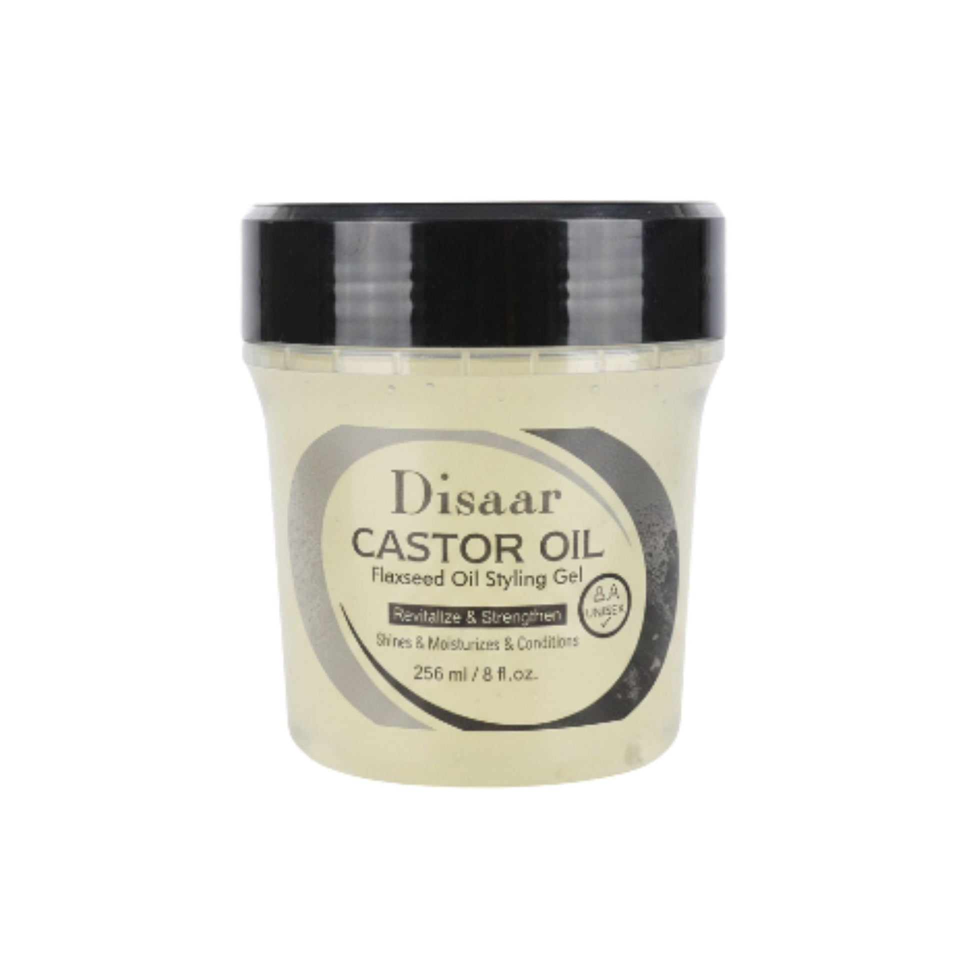 Disaar Castor Oil & Flaxseed Hair Styling Gel 236ml – Revitalizes, Strengthens & Moisturizes