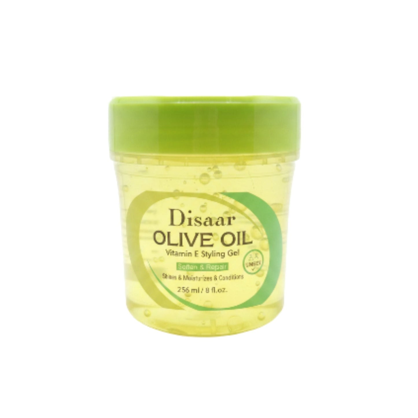 Disaar Olive Oil Vitamin E Hair Styling Gel 236ml – Softens, Repairs, Moisturizes & Adds Shine