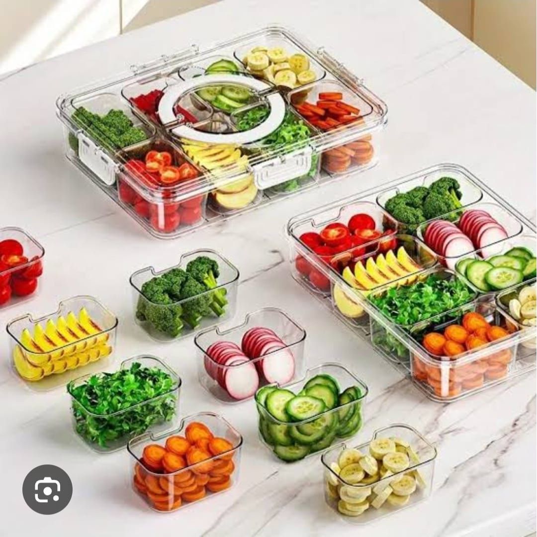 Divided 8 Slot Storage With Clear Division