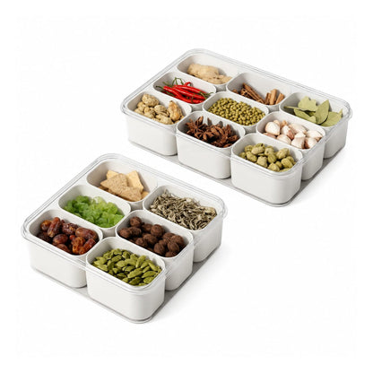 Divided Food Storage Boxes with Lids – Multi-Compartment Food Containers for Meal Prep, Snacks & Kitchen Organisation